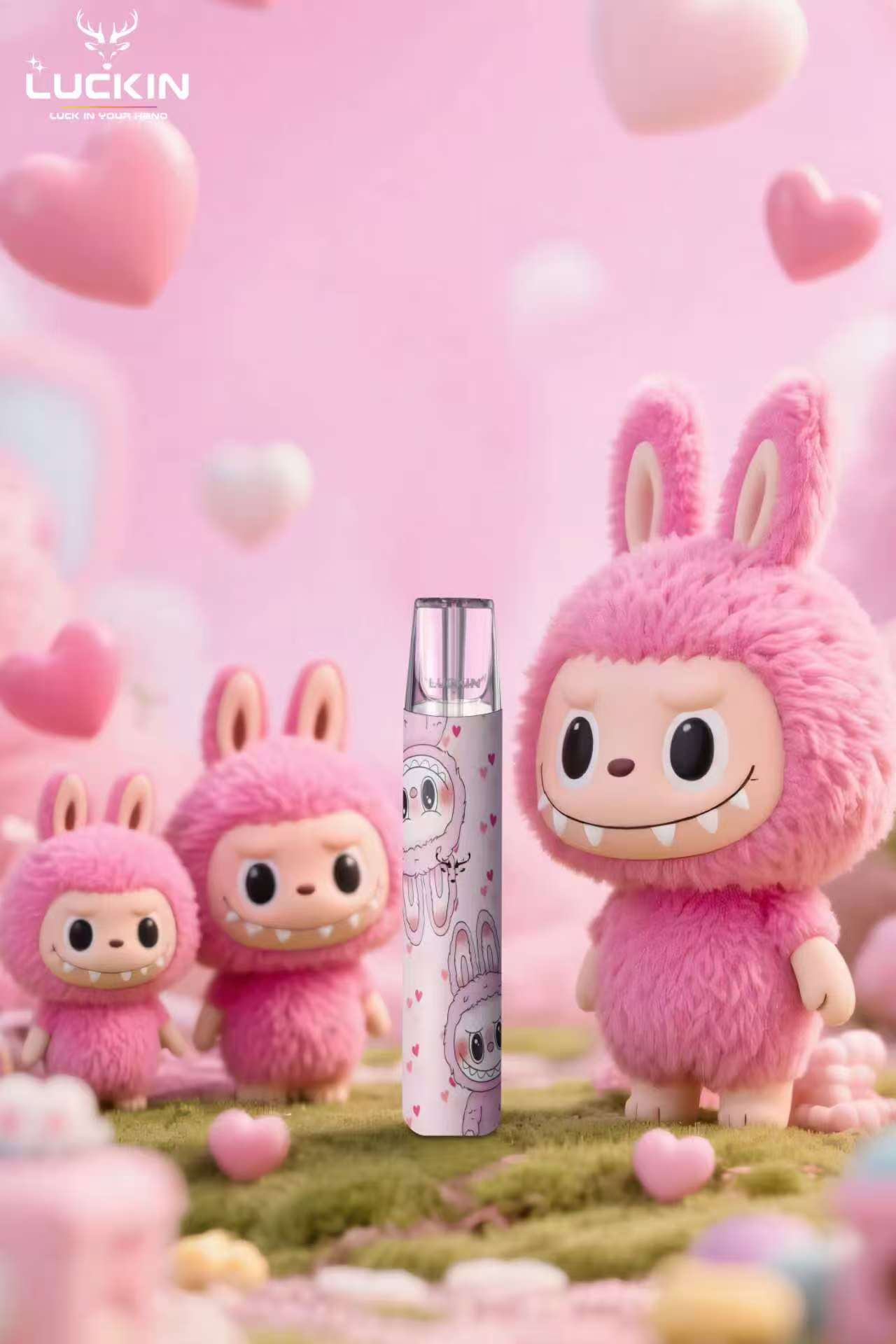 新品上市- LUCKIN 幸運一代主機卡通桿子 泡泡馬特拉布布Labubu潮玩聯名款 通配【一代SP2S KISS5 ILIA LANA等煙彈 】