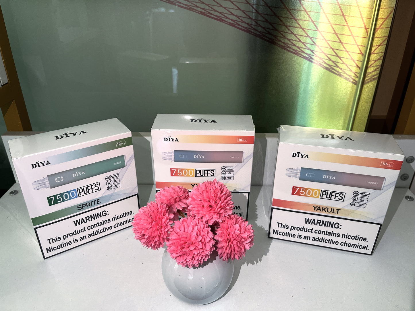 新品上市-DIYA叮啞7500口拋棄式/一次性電子煙 台灣現貨