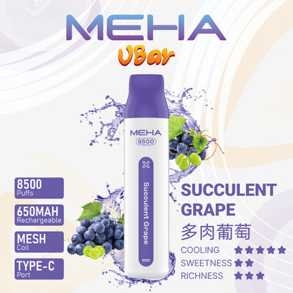 新品上市-MEHA魅嗨8500口拋棄式/一次性電子煙