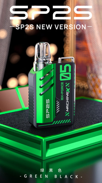 新品上市-【Sp2s Pod換彈式主機套裝】Sp2s MAX系列新款帶屏套裝/盒子棉網芯換彈式/支持0.8歐/1.0歐 -6W-17W功率調節