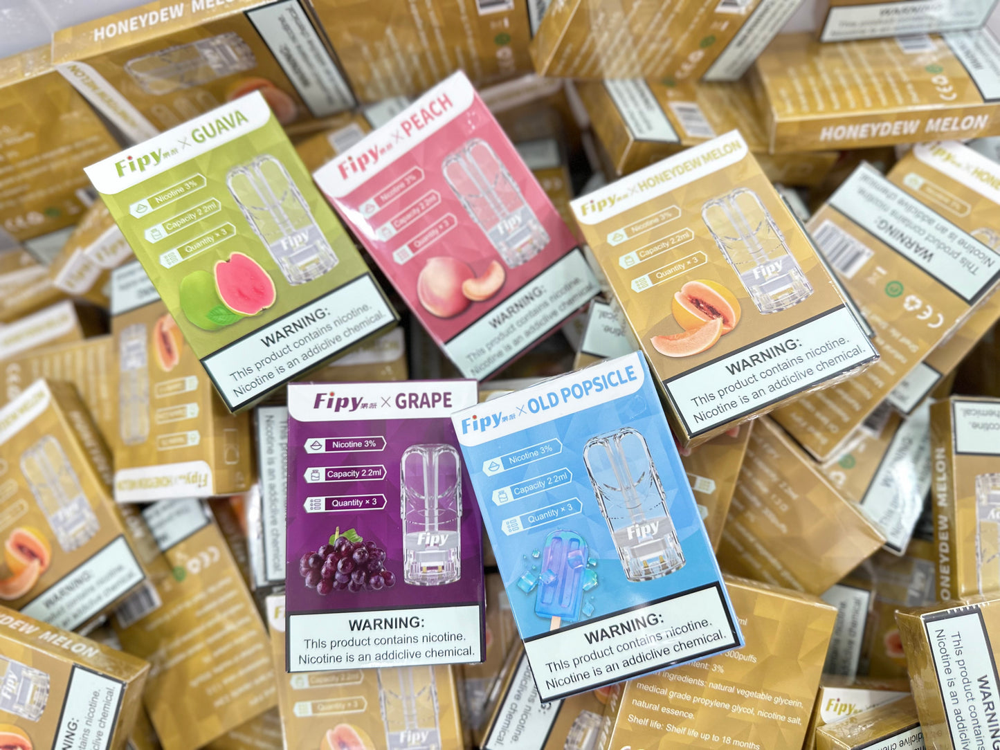 限時活動-【FIPY果派】果派一代煙彈 買3盒送1盒隨機口味/買5盒送一隻fipy普通主機/通配sp2s/lana等一代主機