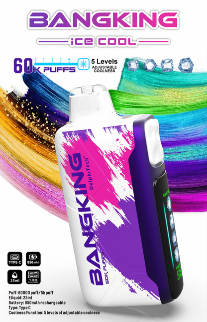 Bang king 60000口-5檔可調冰度 一次性拋棄式/一次性電子煙-新品上市